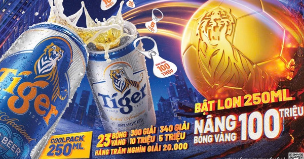 Tiger Beer chính thức công bố chương trình khuyến mại "Bật lon 250ml, nâng bóng vàng 100 triệu"