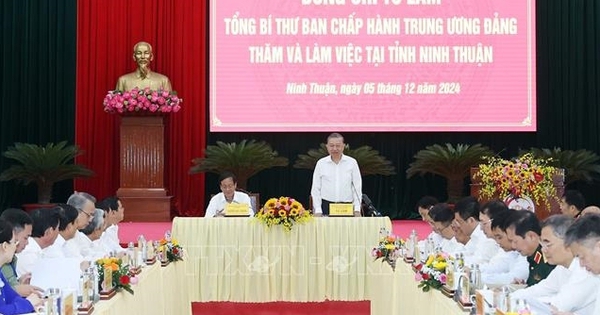 Tổng Bí thư: Ninh Thuận rất có tiềm năng phát triển du lịch