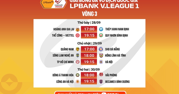 Những cuộc đối đầu đáng chú ý tại vòng 3 LPBank V.League 1-2024/25