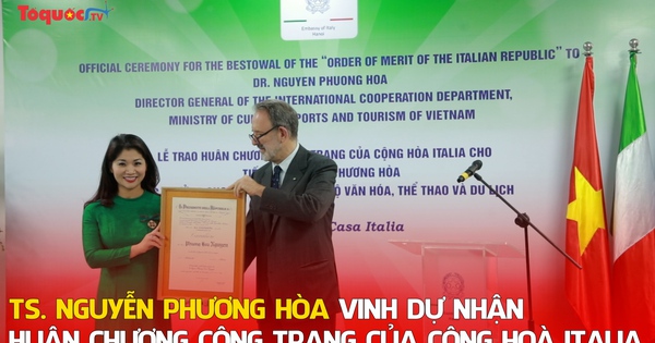 TS. Nguyễn Phương Hòa, Cục trưởng Cục Hợp tác quốc tế, Bộ VHTTDL vinh dự nhận Huân chương Công trạng của Cộng hòa Italia