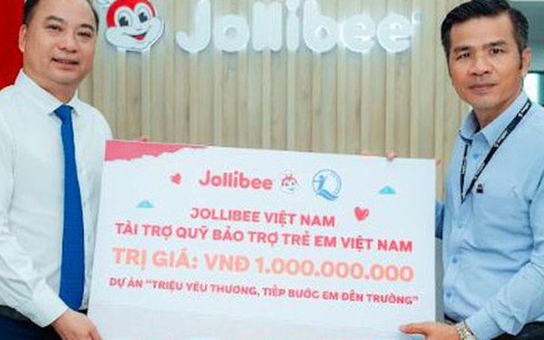 Jollibee Việt Nam tài trợ 1 tỷ đồng hỗ trợ học sinh khó khăn