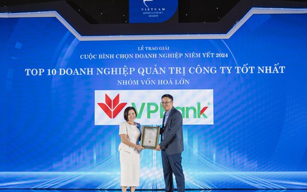 VPBank lọt Top 10 Doanh nghiệp Quản trị công ty tốt nhất năm 2024