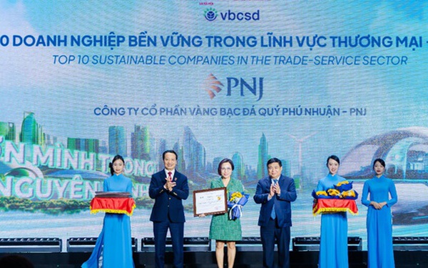 PNJ vào Top 10 doanh nghiệp phát triển bền vững năm thứ 9 liên tiếp