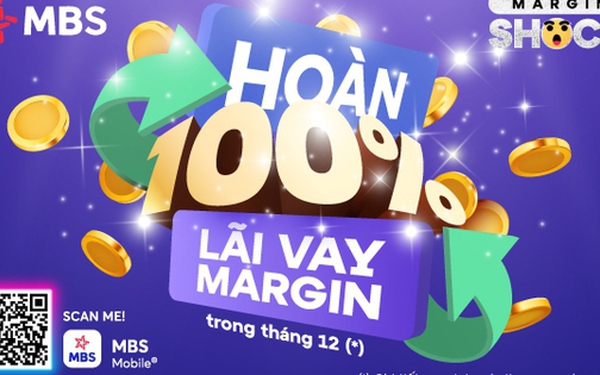 "Sốc" chưa từng có: MBS tặng 100% lãi margin cho khách hàng trong tháng 12